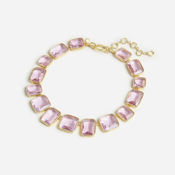 J.CREW Faceted Crystal Gold Tone Statement Collar Necklace - Picture 1 of 1
